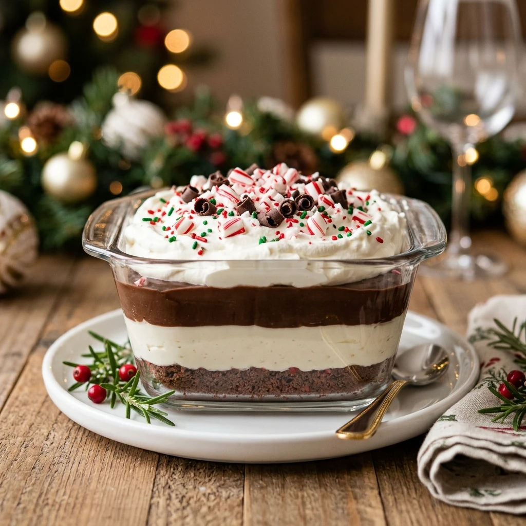 Christmas Chocolate Peppermint Lush Dessert