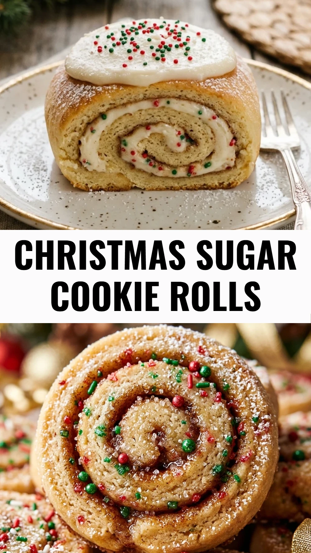 Christmas Sugar Cookie Rolls