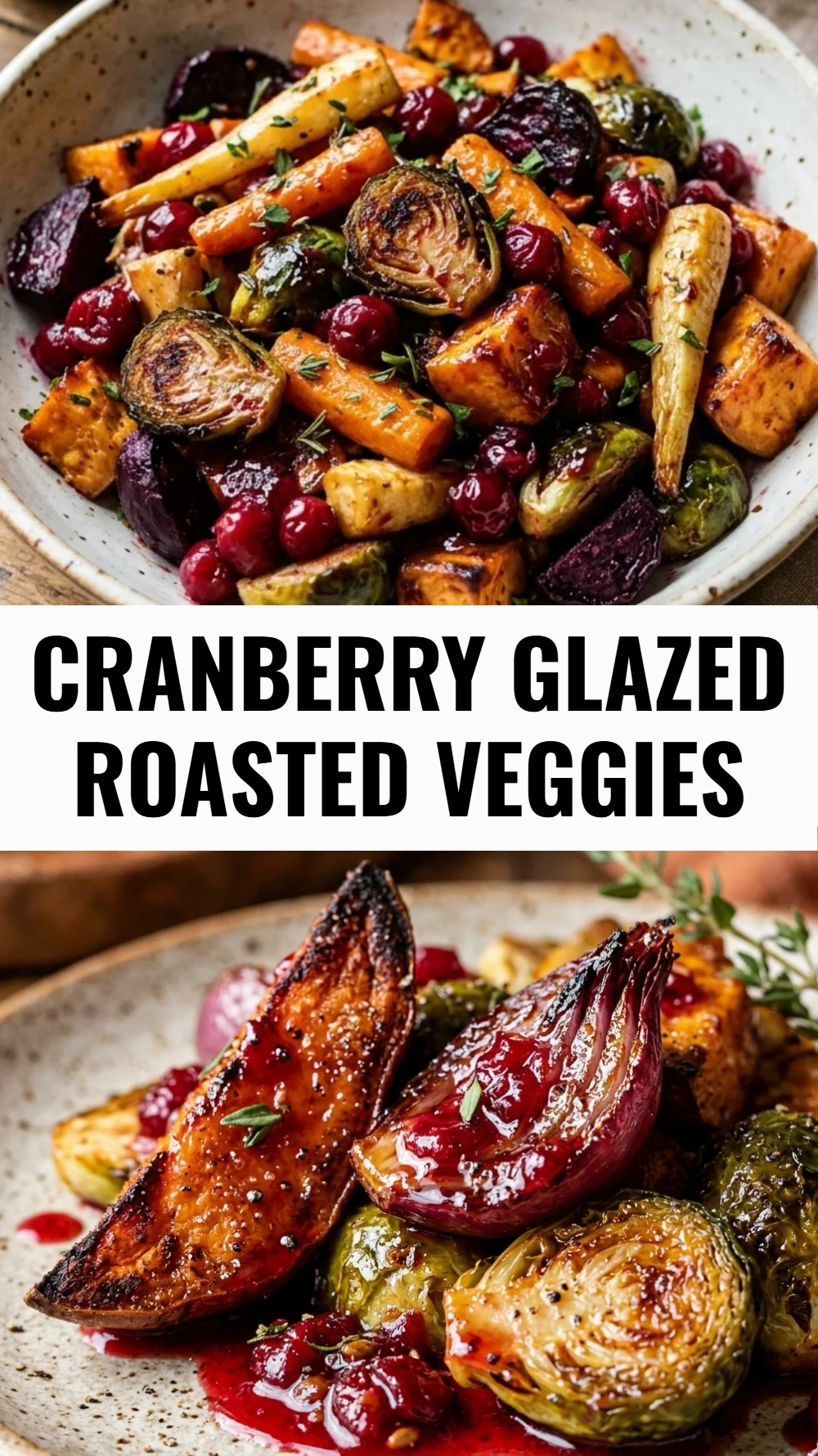 Cranberry Glazed Roasted Veggies