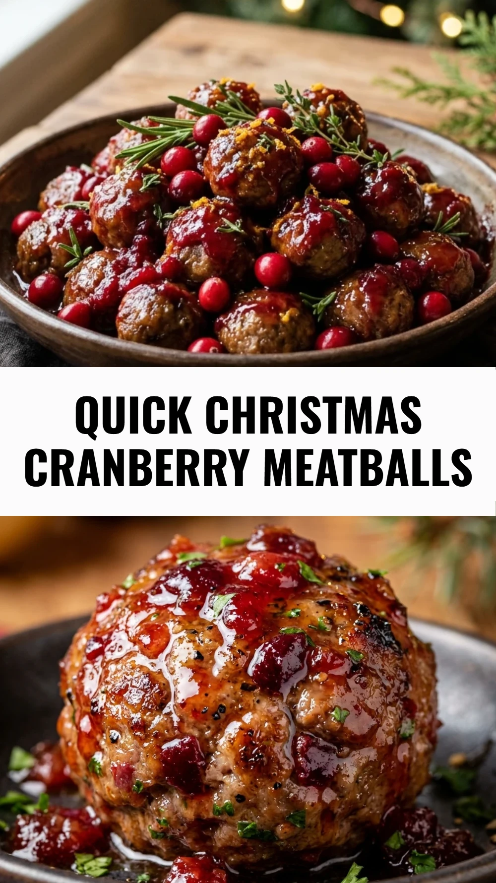 Quick Christmas Cranberry Meatballs