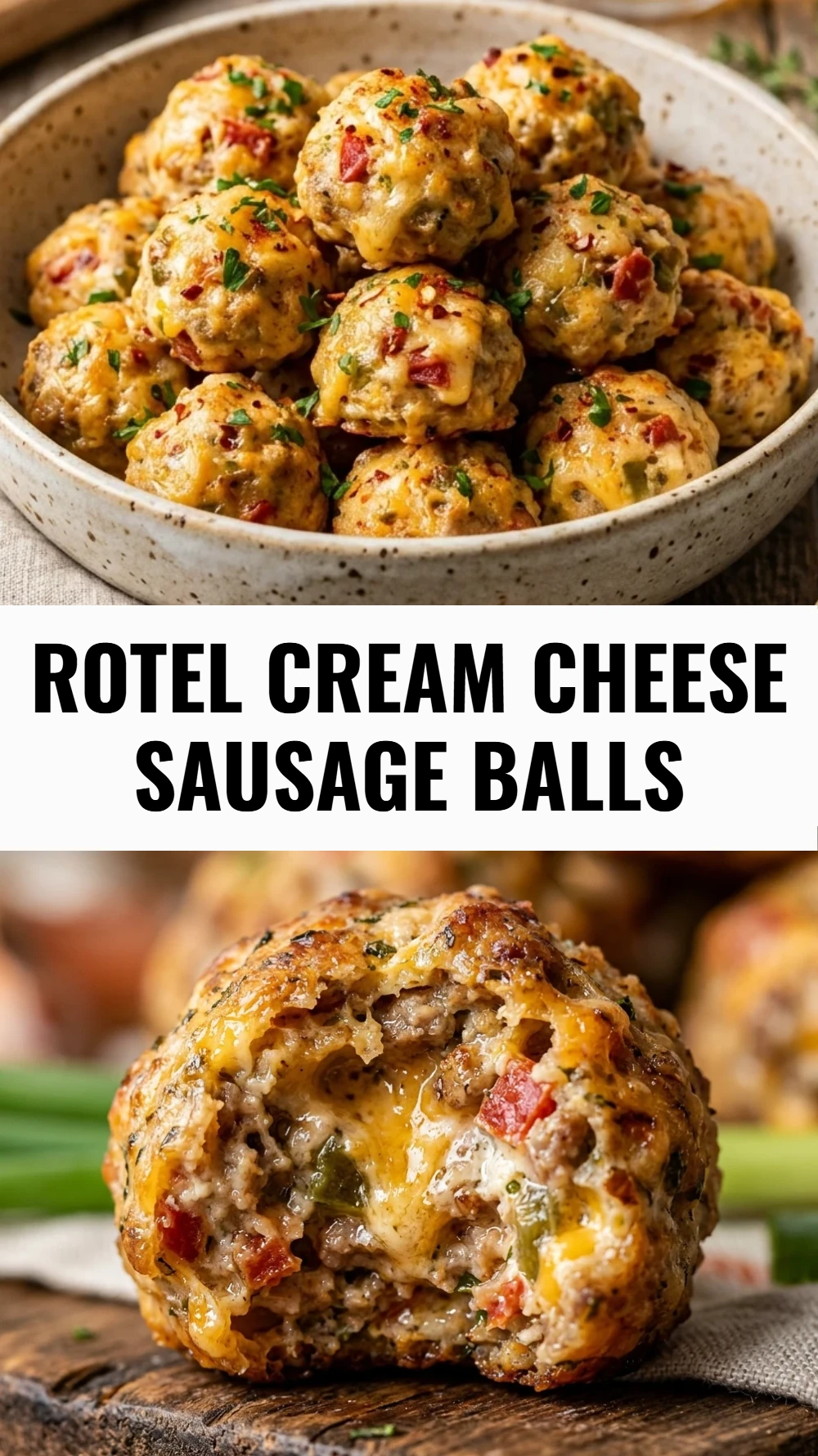 Rotel Cream Cheese Sausage Balls