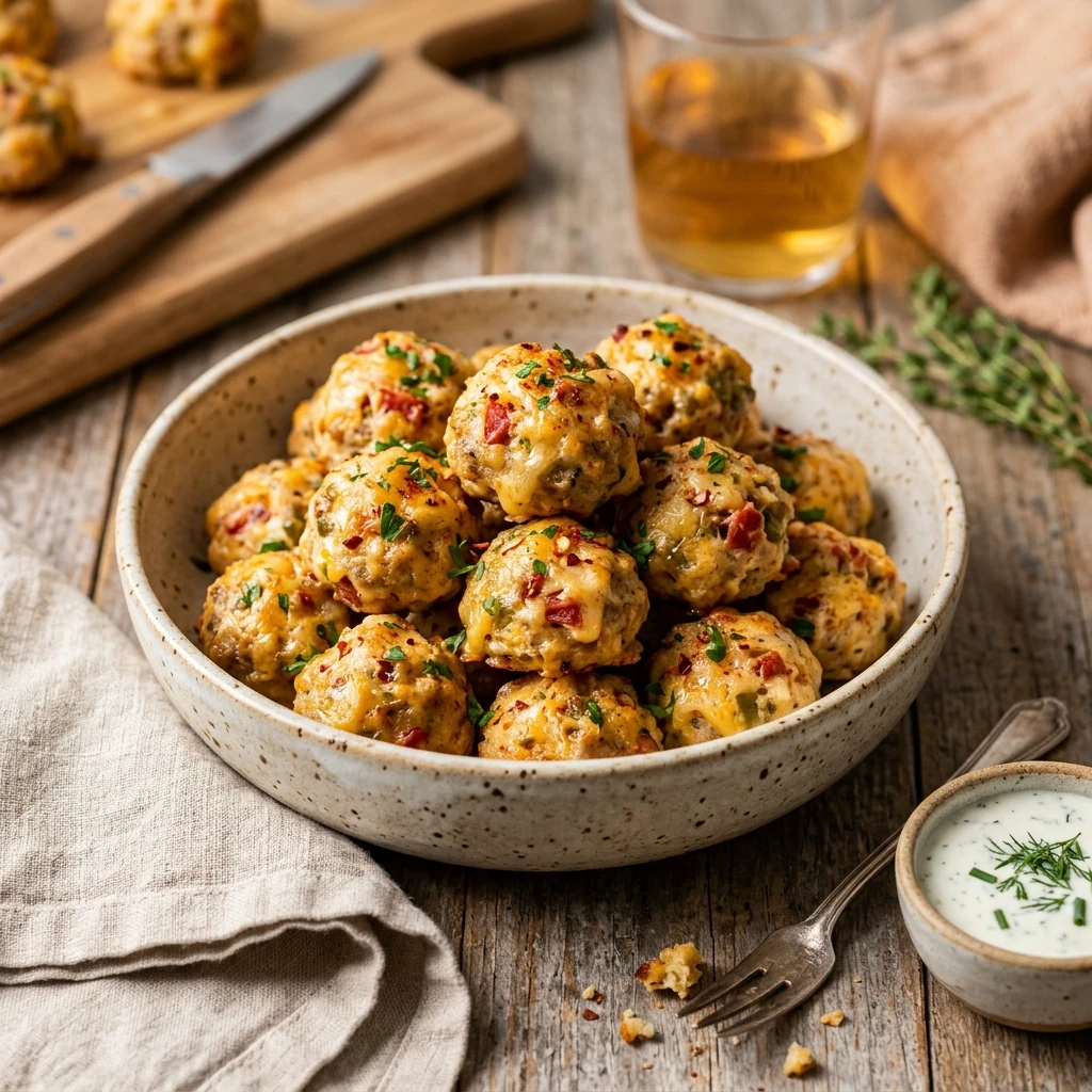Rotel Cream Cheese Sausage Balls