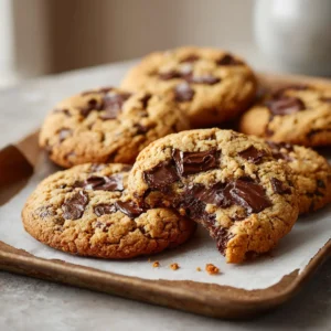 Crispy And Chewy Chocolate Chip Cookies