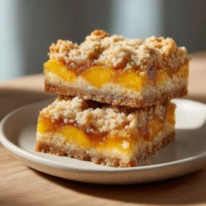 Peach Crumble Bars