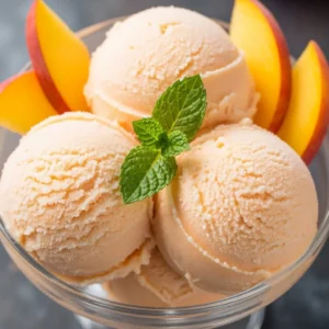 3 Ingredient Peach Sorbet