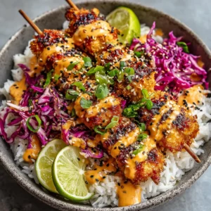 Bang Bang Chicken Skewers