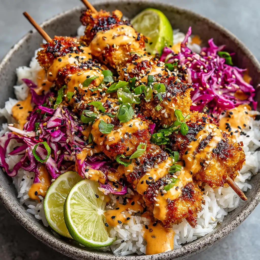 Bang Bang Chicken Skewers