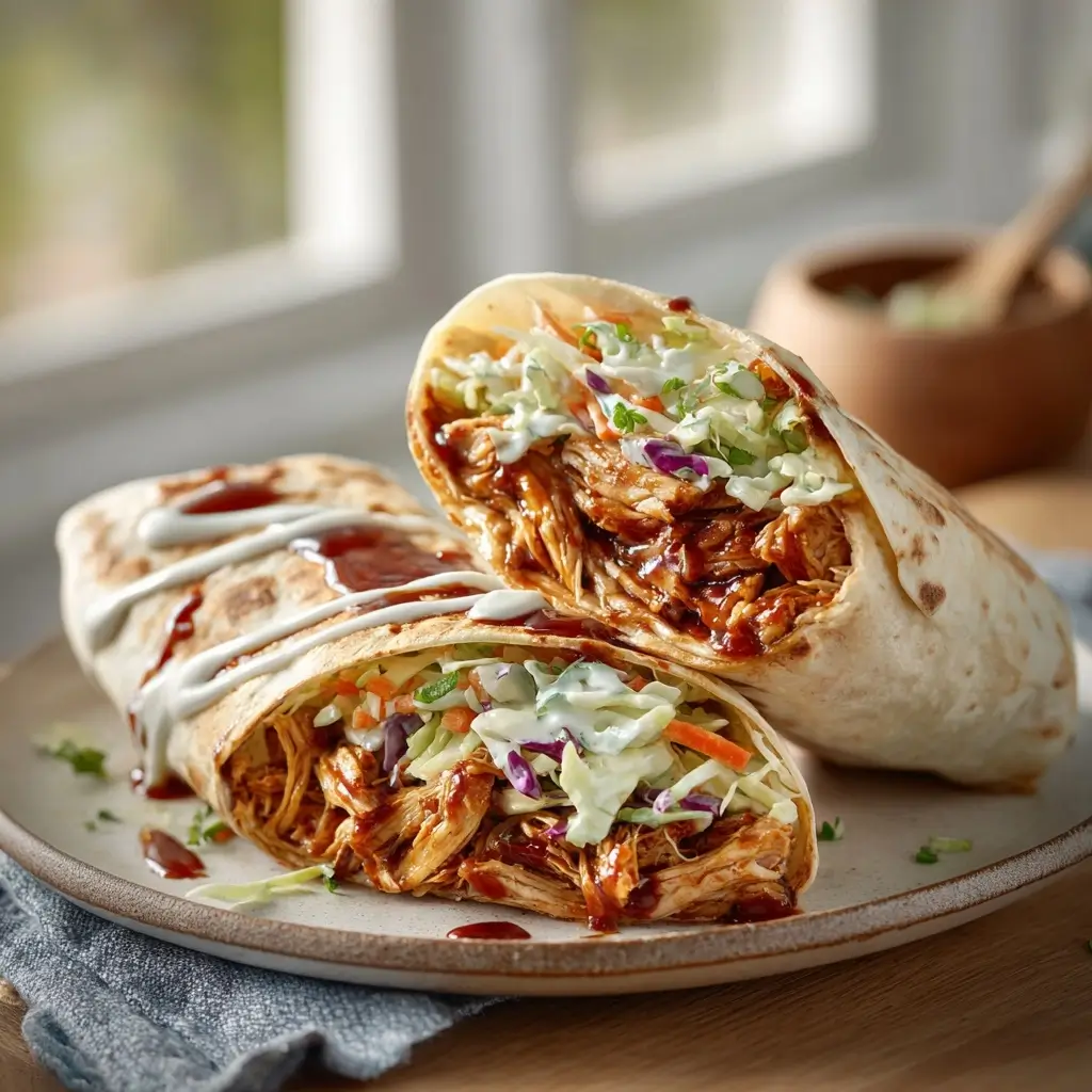 Bbq Chicken Coleslaw Wraps
