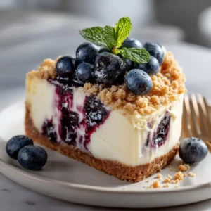 Blueberry Crumble Cheesecake