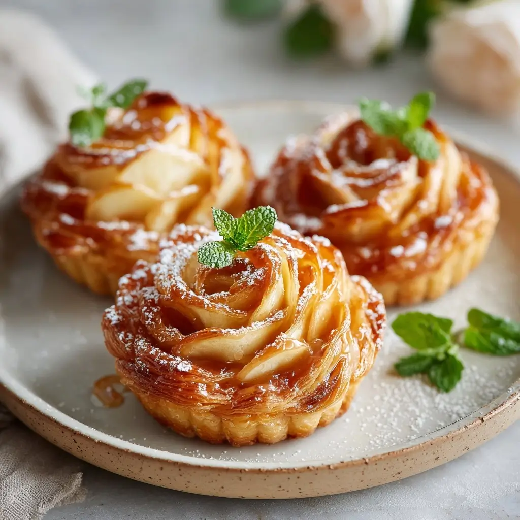 Delicate Apple Rose Pastry Blooms