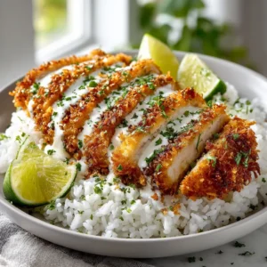 Easy Coconut Chicken Rice Bowl Recipe