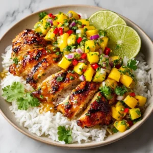 Healthy Honey Lime Chicken With Mango Salsa