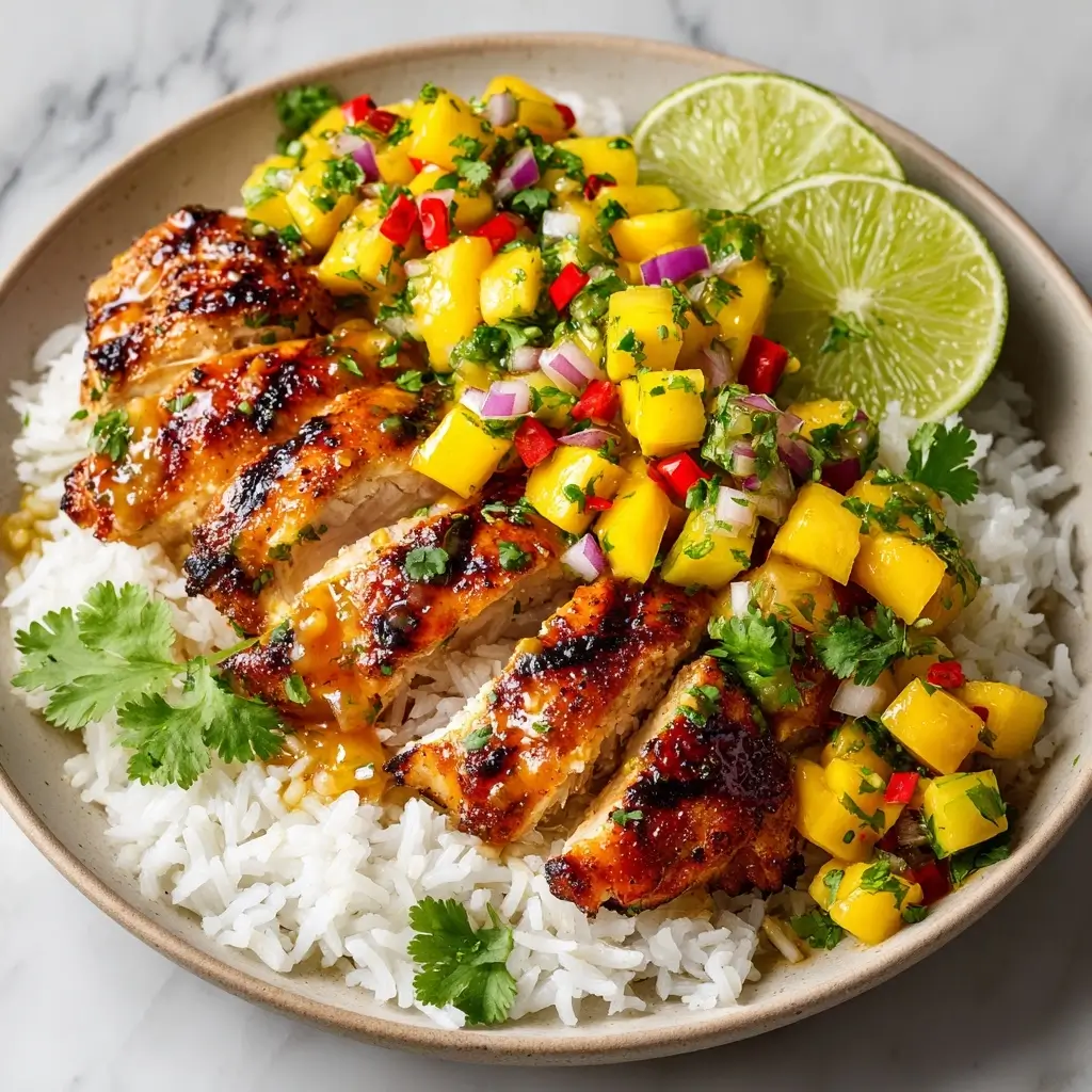 Healthy Honey Lime Chicken With Mango Salsa