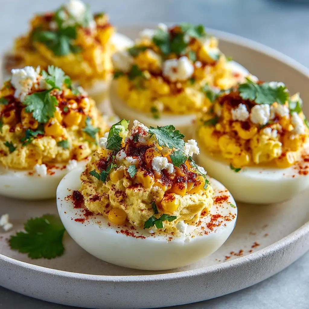 Mexican Street Corn Deviled Eggs
