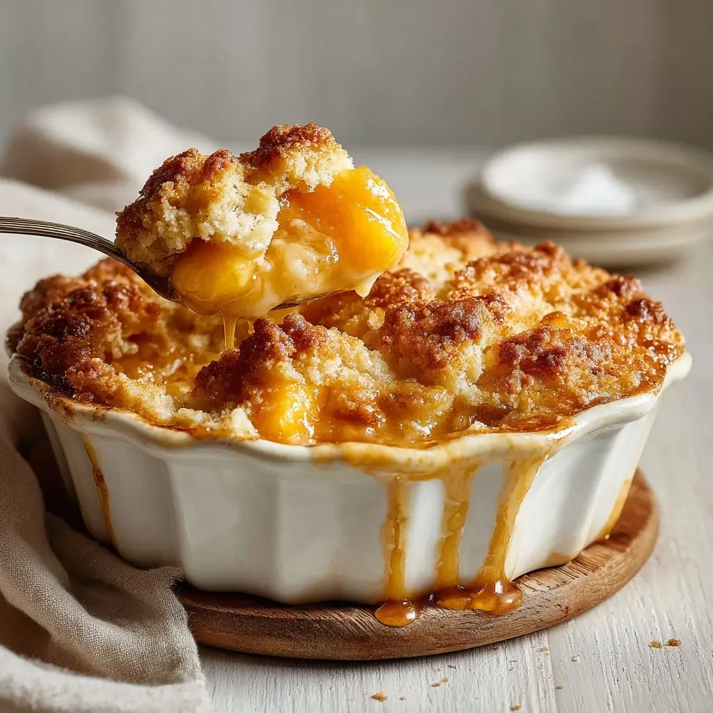 Old Fashioned Oven Baked Peach Cobbler