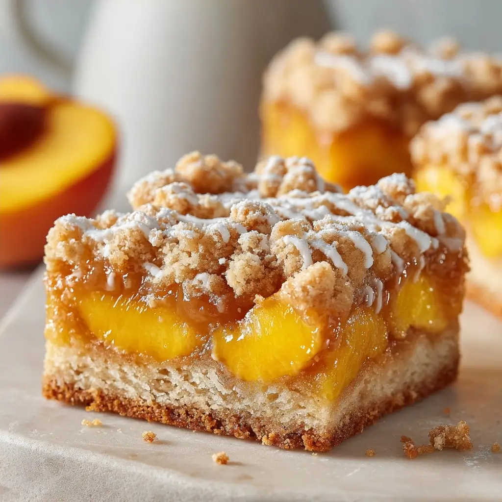 Peach Pie Crumble Bars
