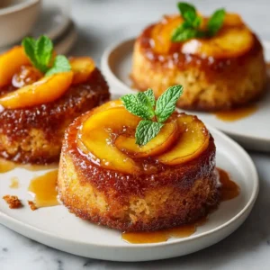 Peach Upside Down Mini Cakes