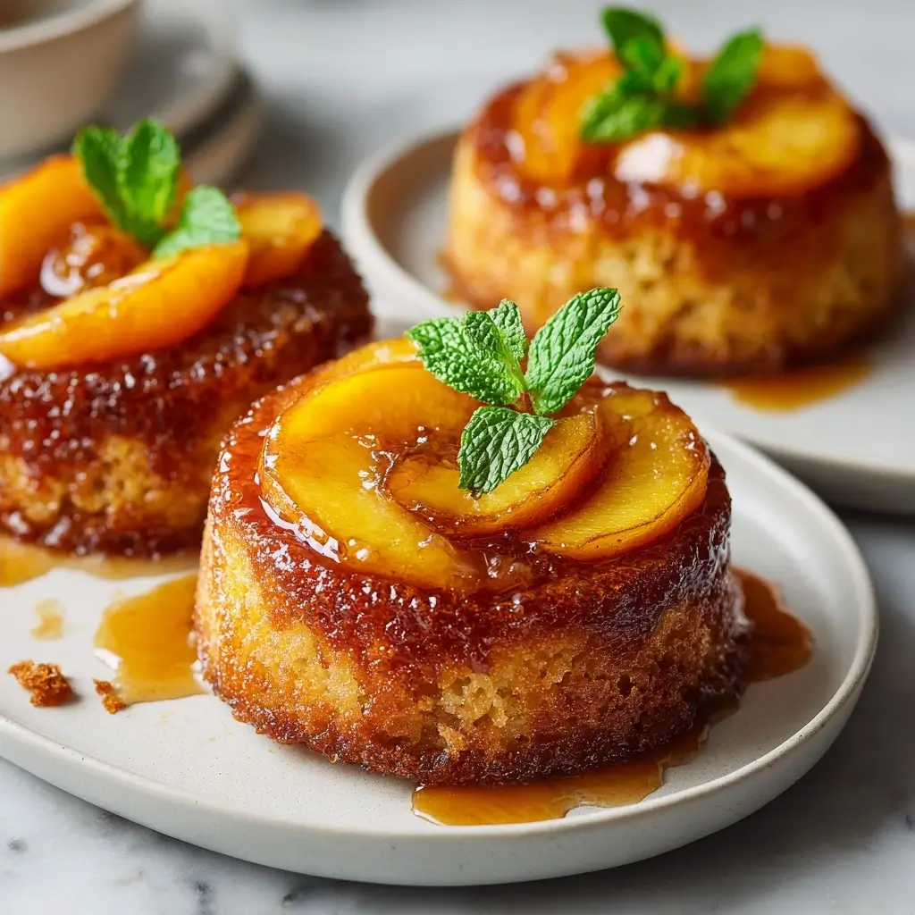Peach Upside Down Mini Cakes