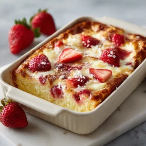 Strawberry Earthquake Cake