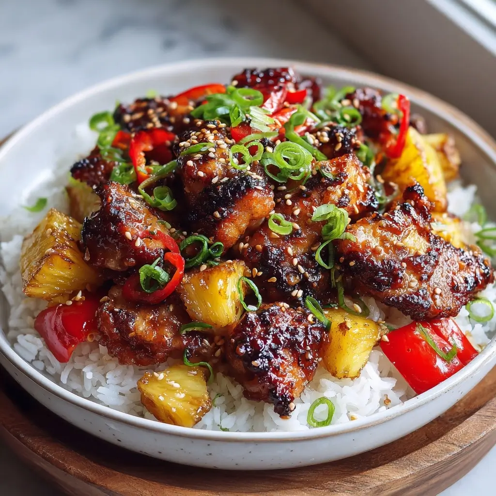 Sweet And Savory Pineapple Chicken And Rice