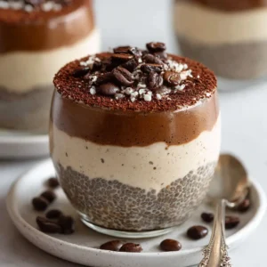 Tiramisu Chia Pudding With Greek Yogurt