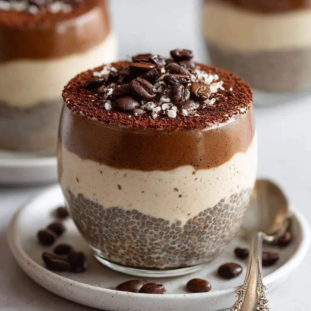 Tiramisu Chia Pudding With Greek Yogurt