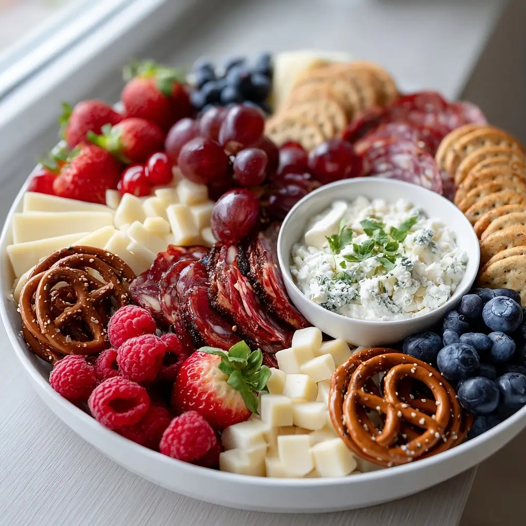 4th Of July Charcuterie Board: Red, White & Blue Party Spread