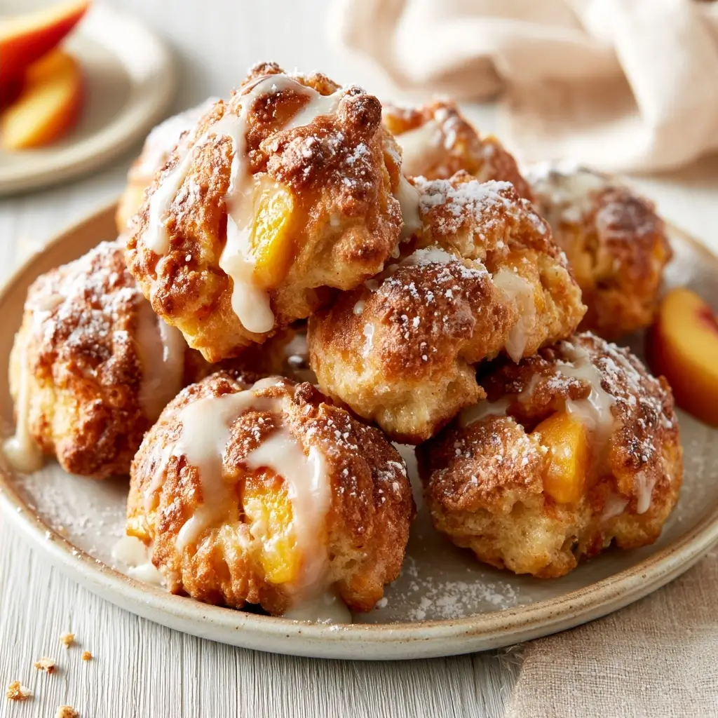 Air Fryer Peach Fritters