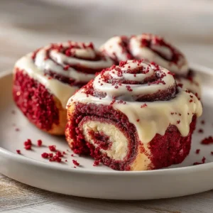 Heavenly Red Velvet Cinnamon Rolls
