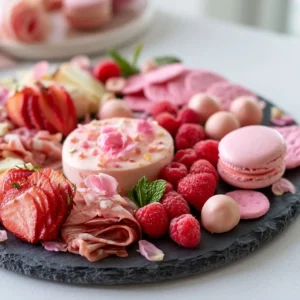 Pink Charcuterie Board For Girls Night: Sweet & Pretty Platter