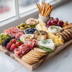 Pool Party Grazing Board: No Cook Appetizer Spread Ideas