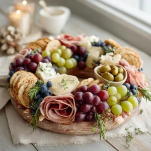 Summer Charcuterie Wreath Board: Festive Appetizer Platter