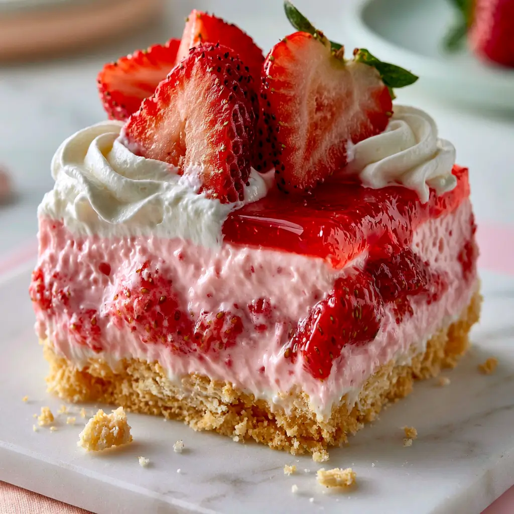 Easy No Bake Strawberry Delight