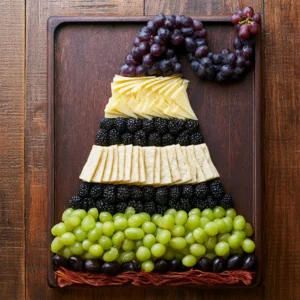 Halloween Charcuterie Witch Hat Fruit & Cheese Board