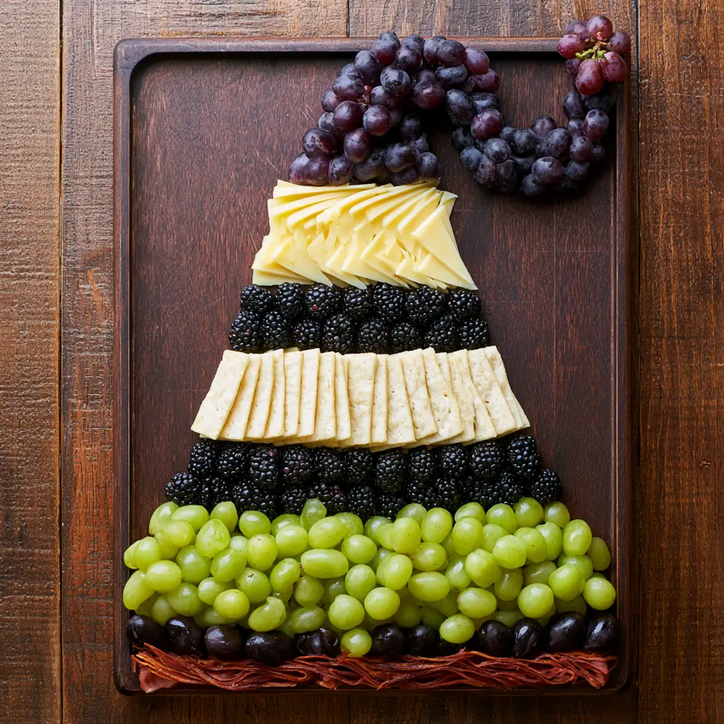 Halloween Charcuterie Witch Hat Fruit & Cheese Board