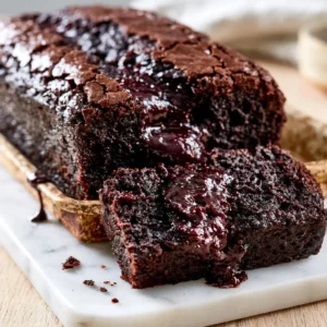 Hot Fudge Brownie Bread