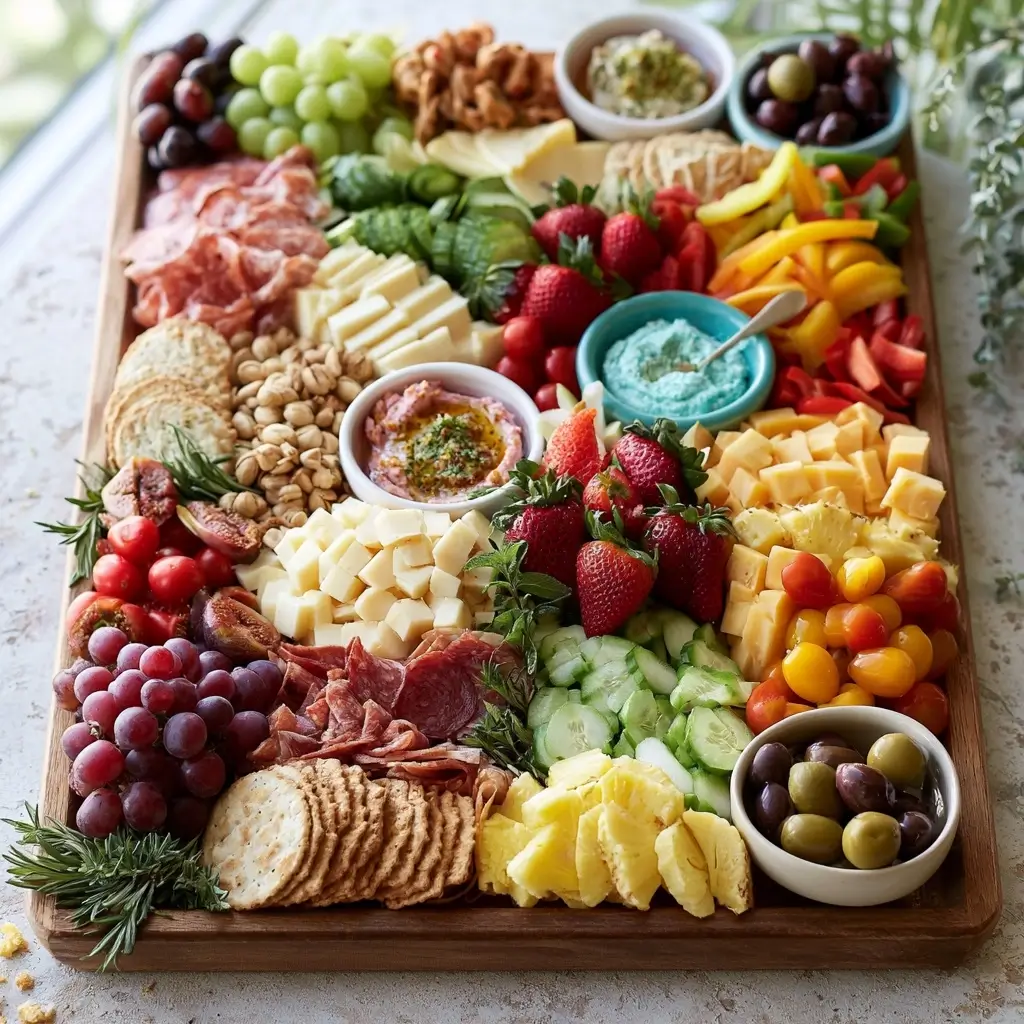 Pool Party Grazing Board With No Cook Appetizer Spread