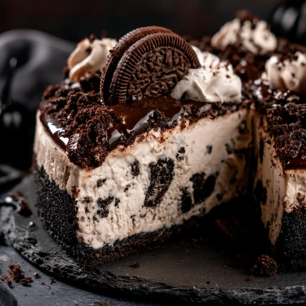 Halloween Cookies And Cream Cheesecake