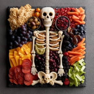 Halloween Skeleton Snack Board For Parties