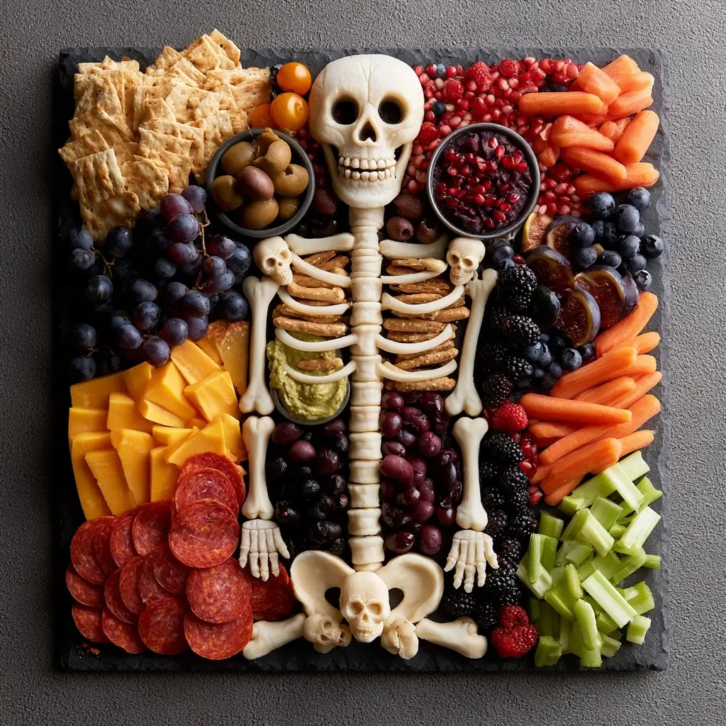 Halloween Skeleton Snack Board For Parties