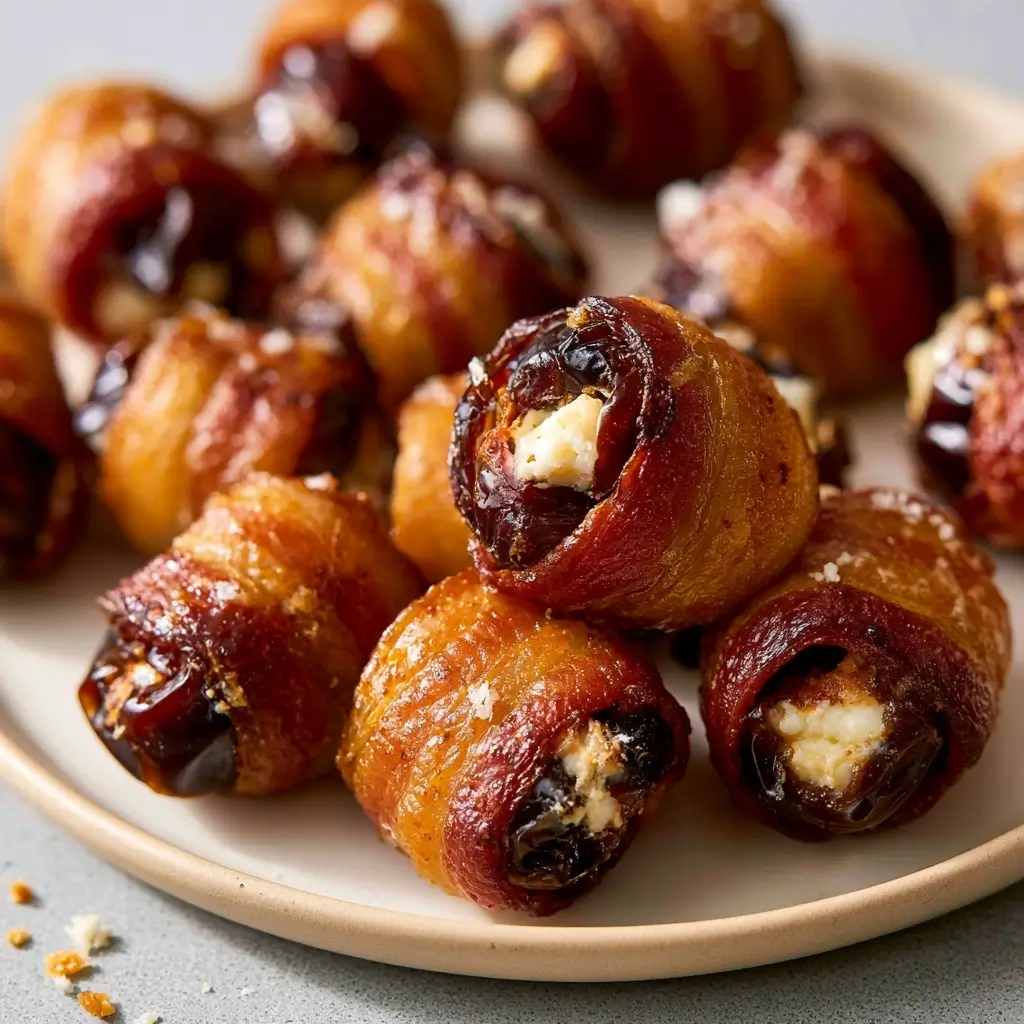 Bacon Wrapped Dates With Goat Cheese | Sweet Savory Appetizer For Any Gathering
