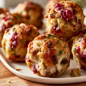 Cranberry Turkey Stuffing Balls