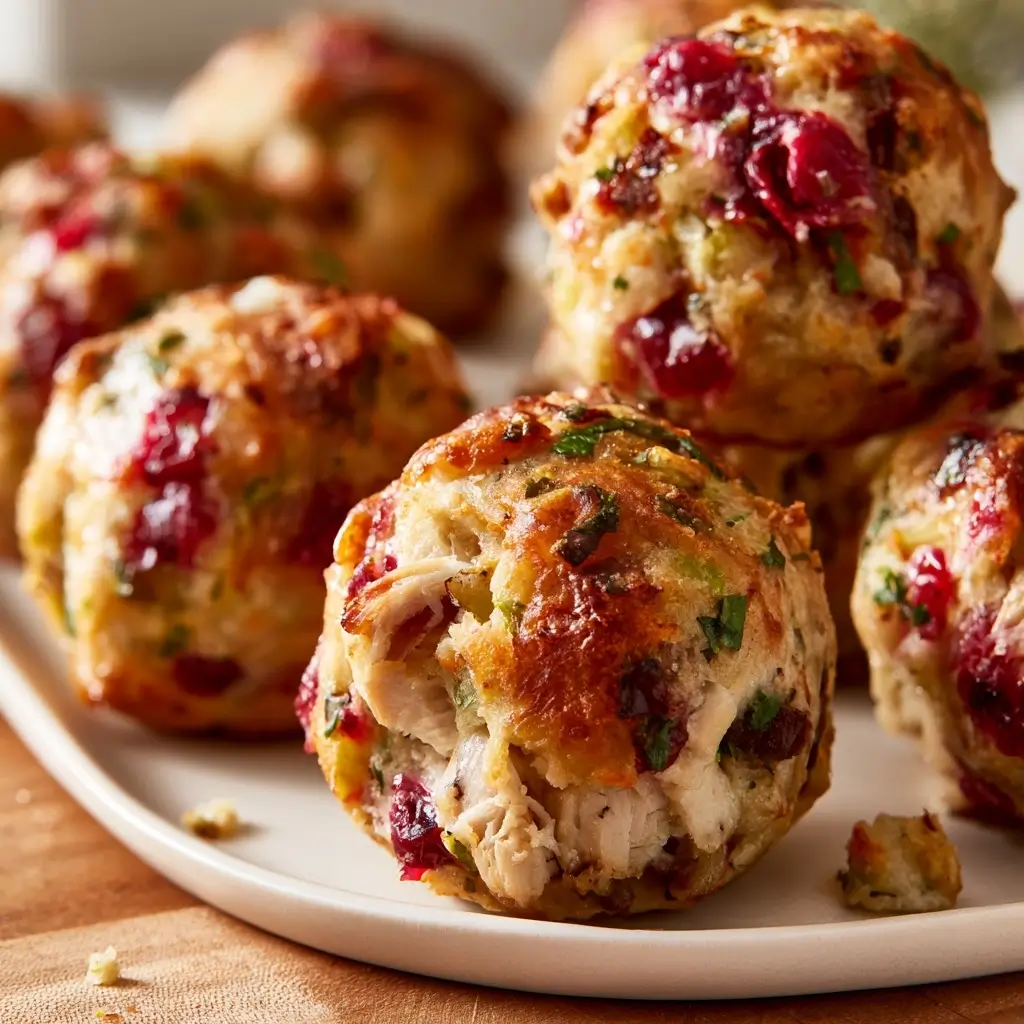 Cranberry Turkey Stuffing Balls