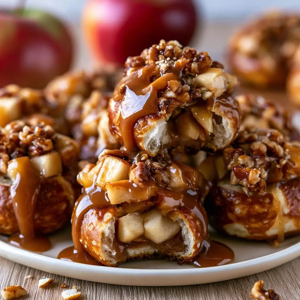 Caramel Apple Pretzel Bites