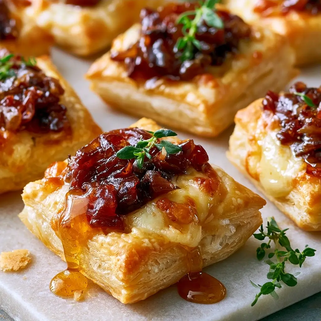 Caramelized Onion Gruyere Hot Honey Bites For Thanksgiving