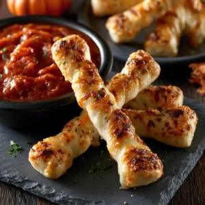 Cheesy Halloween Breadstick Bones