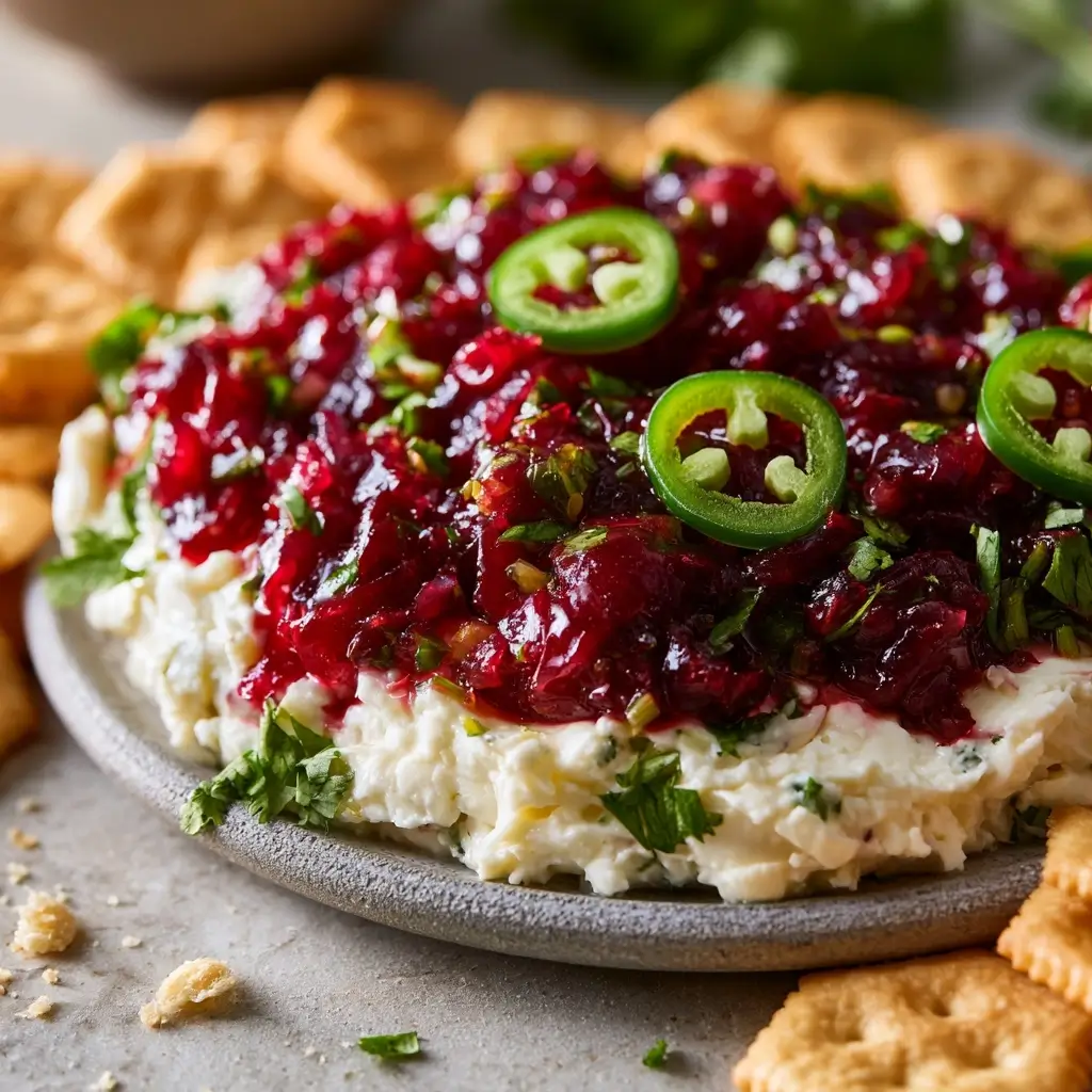 Cranberry Jalapeno Dip For Thanksgiving Table