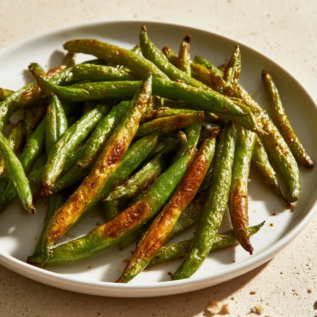 Crispy Oven Roasted Green Beans Recipe | Thanksgiving Side Dish