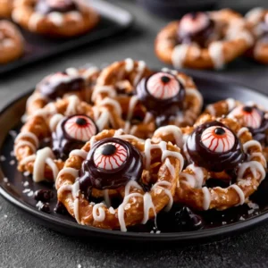 Halloween Pretzel Monster Eyeballs