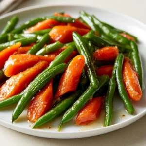 Honey Glazed Carrots And Green Beans | Easy Thanksgiving Side Dish